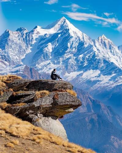 Khaliya Top bugyal meadow with Panchachuli views